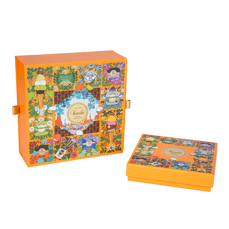 Stevige chocoladeverpakking met dubbele deur