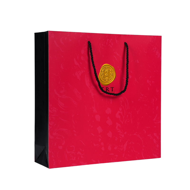 Verticale draagtas van wit karton voor gezondheidssupplementen