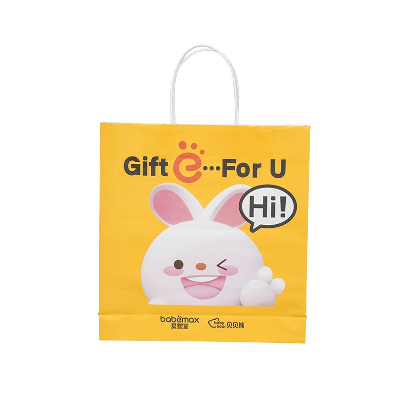 Kledingverpakking horizontale draagbare verdikte witte kartonnen zak