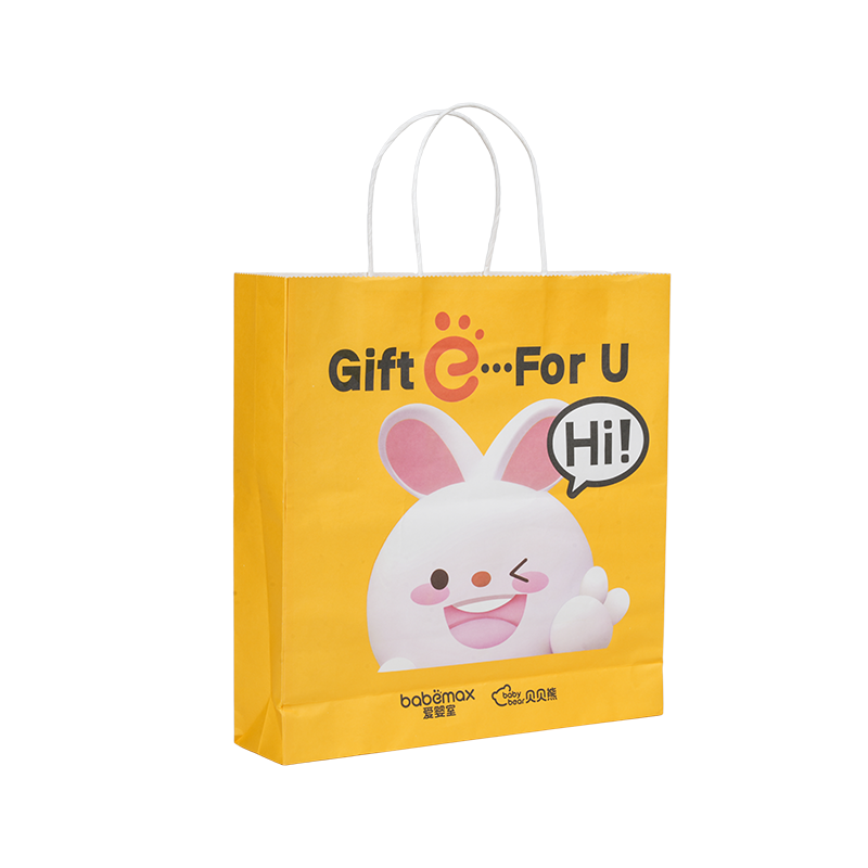 Kledingverpakking horizontale draagbare verdikte witte kartonnen zak