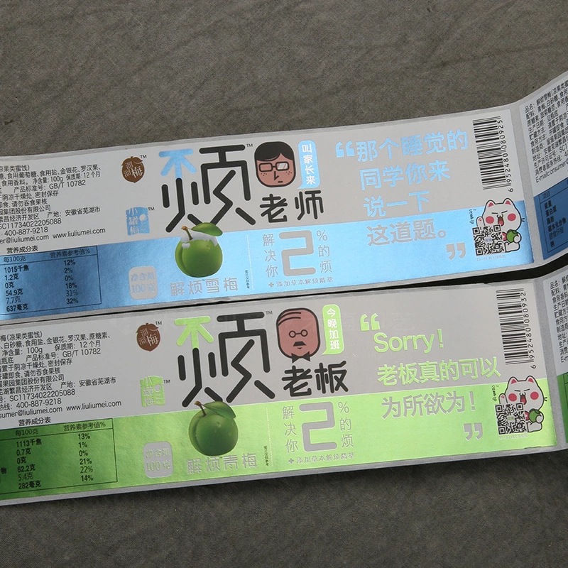 Gecoat papieren zelfklevend etiket